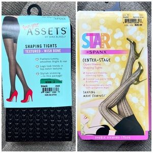 SPANX Black Textured Shaping Tights